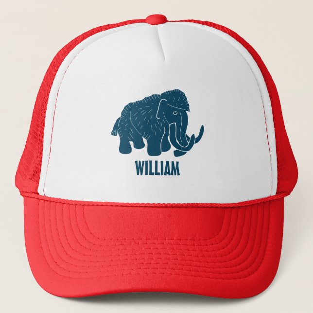Casquette Carton bleu laine Mammoth Personnalisé (Devant)