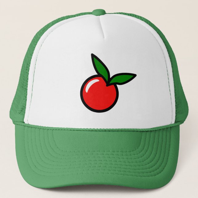 Casquette Carton de cuisine amusant Fruit rouge cerise de po (Devant)