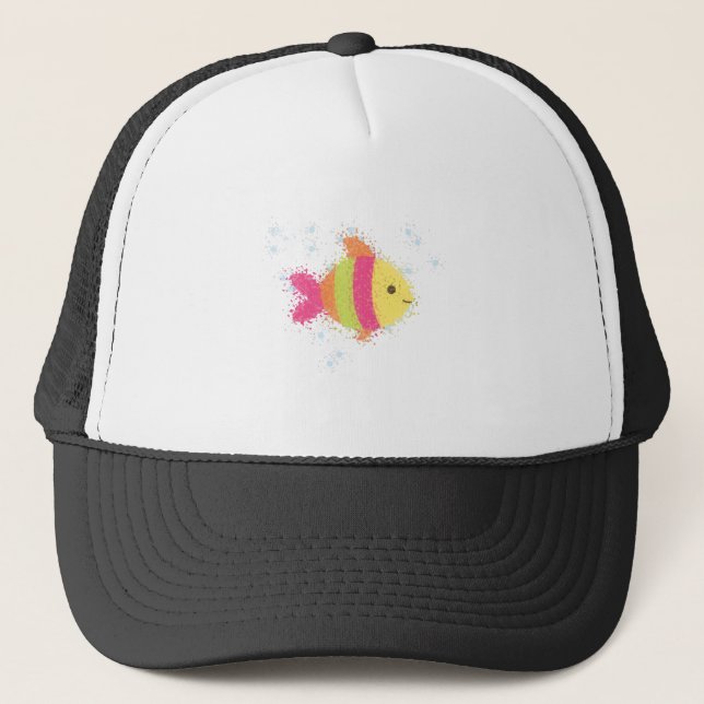 Casquette Carton de poisson mignon (Devant)