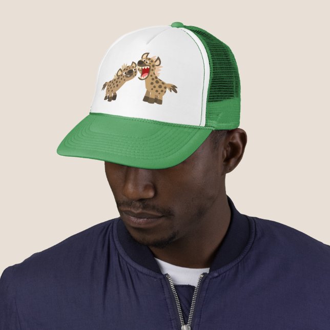 Casquette Cartoon Hyenas Trucker Chapeau Mignonne Big Teethe (En situation)