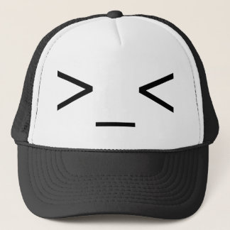 Casquette >Casquette fâché d'émoticône de _<