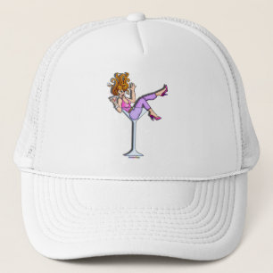 Casquette, Casquette - Fille dans un verre Martini