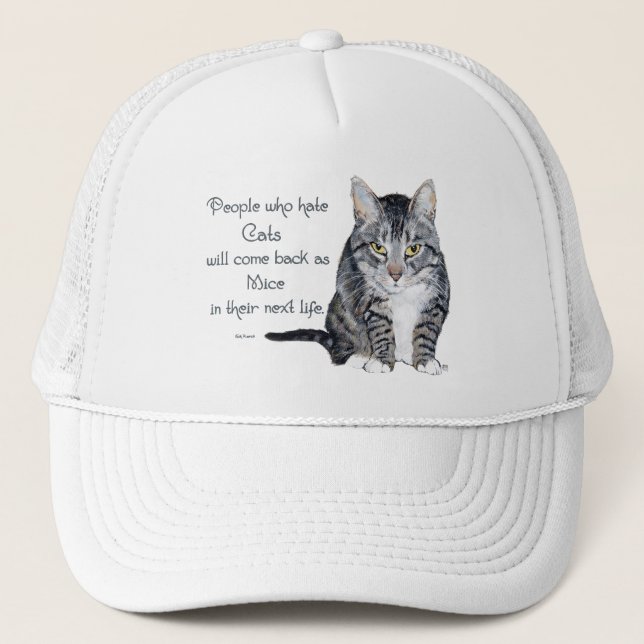Casquette Cat Wisdom - Les gens qui haïssent les chats (Devant)