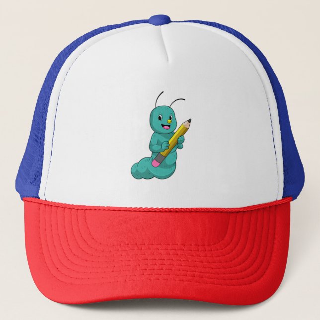 Casquette Caterpillar avec crayon (Devant)