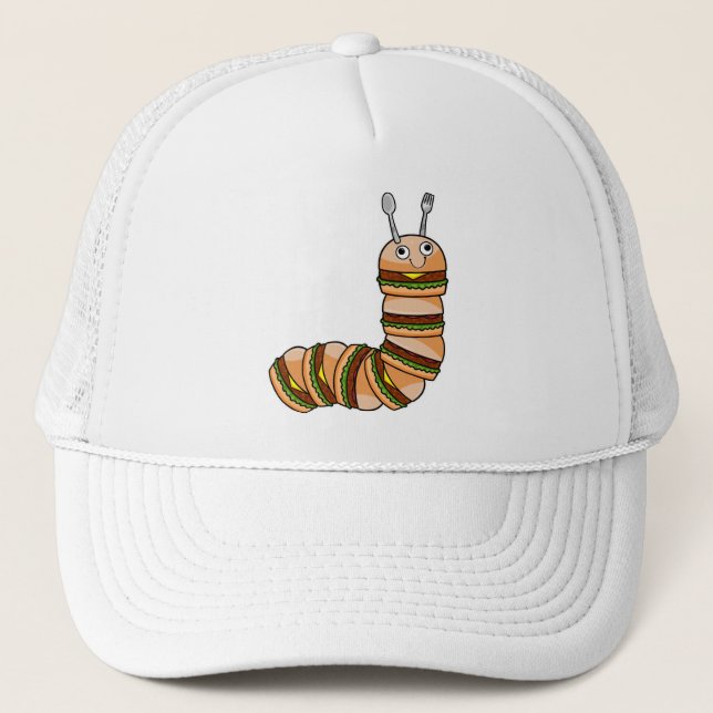 Casquette Caterpillar en Cheeseburger avec boeuf & salade (Devant)