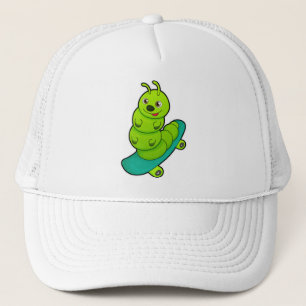 Casquette Caterpillar en skateboard