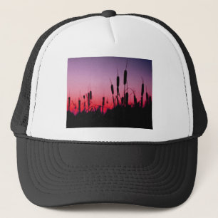 Casquette Cattails au coucher du soleil