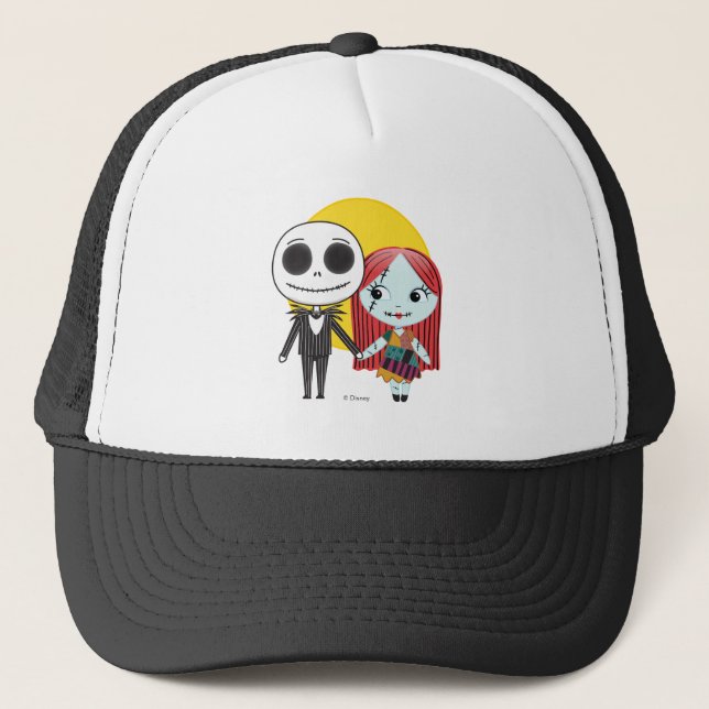 Casquette Cauchemar avant Noël | Jack & Sally Emoji (Devant)