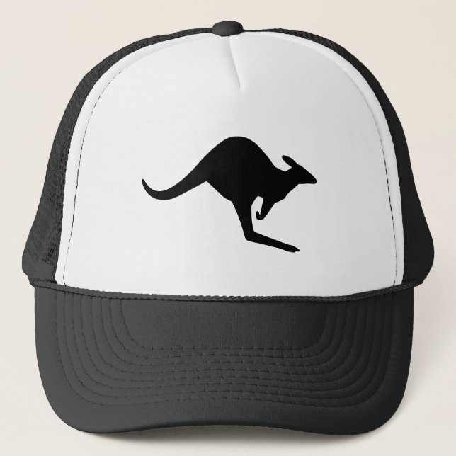 Casquette Caution noir et blanc Kangaroo (Devant)