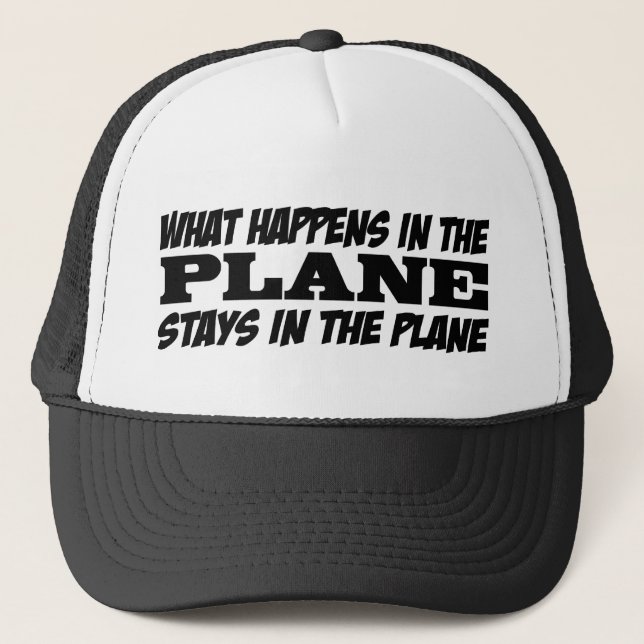 Casquette Ce qui se produit dans l'avion (Devant)