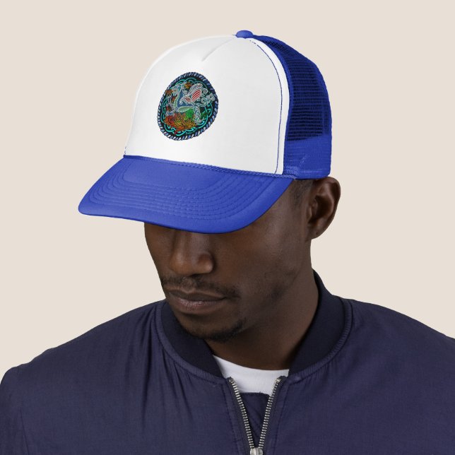 Casquette Céltique dragon (En situation)