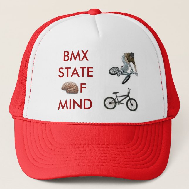 Casquette cerveau, bmxer, vélo de bmx, BMXSTATEofmind (Devant)