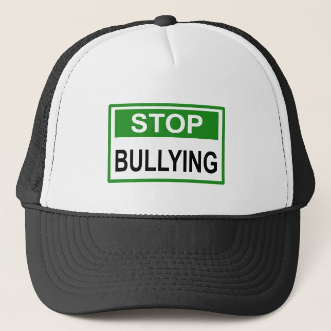 Casquette Cesser le signe d'intimidation vert (Devant)
