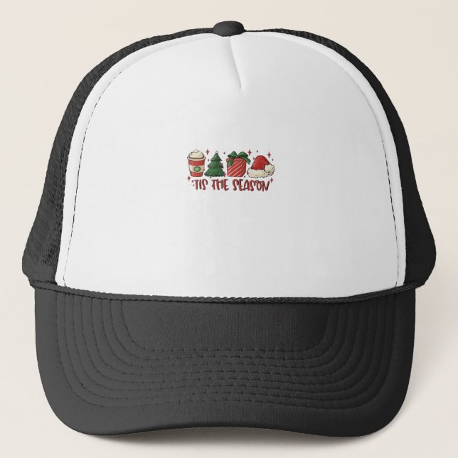 Casquette C'Est La Saison Café De Noël Amour De Vacances Drô (Devant)