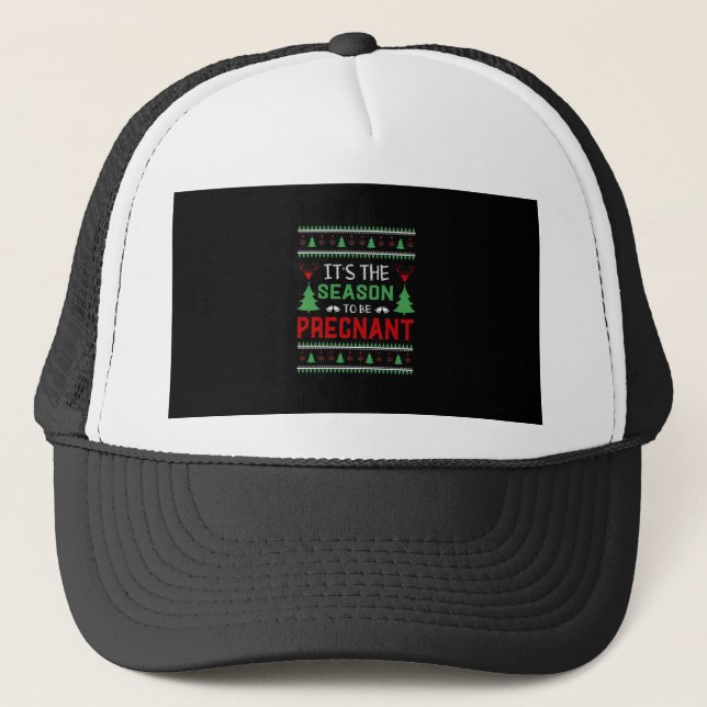 Casquette C'Est La Saison D'Être Enceinte Noël Drôle (Devant)