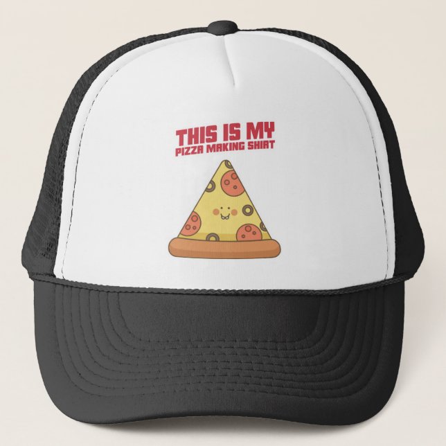 Casquette C'Est Ma Pizza Qui Fait Coeur De Chemise (Devant)