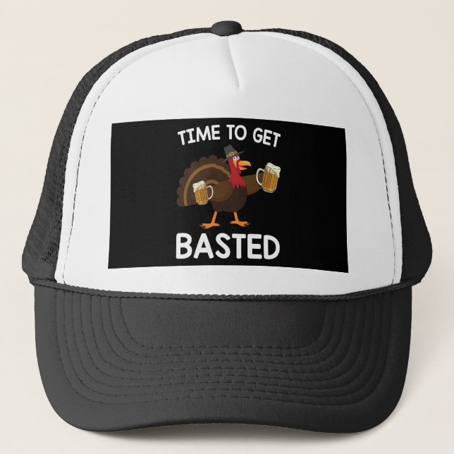 Casquette C'est temps de se faire arroser drôle de bière din (Devant)