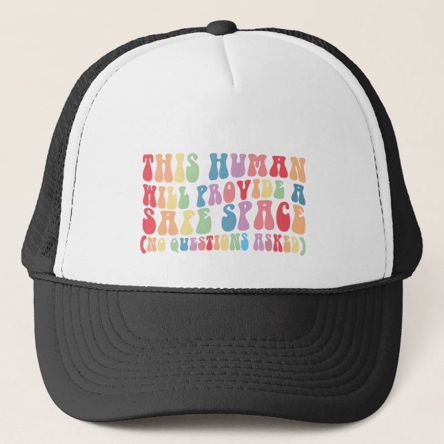Casquette Cet Homme Fournira Un Espace Sécurisé Gay LGBTQ (Devant)