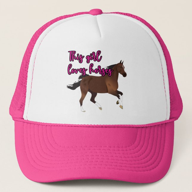 Casquette Cette Fille Aime Les Chevaux (Devant)