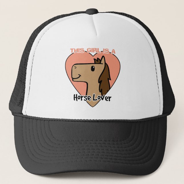 Casquette Cette fille est un amoureux du cheval (Devant)