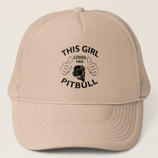 Casquette "Cette fille noir aime son pitbull"