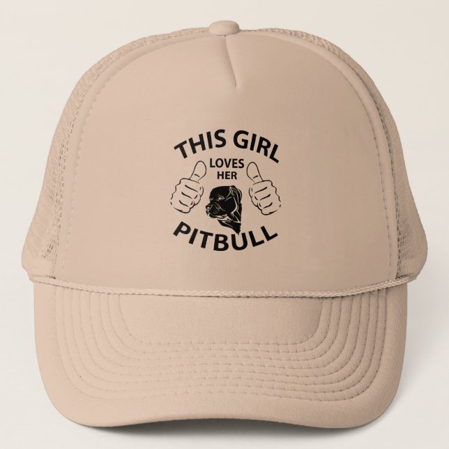 Casquette "Cette fille noir aime son pitbull" (Devant)