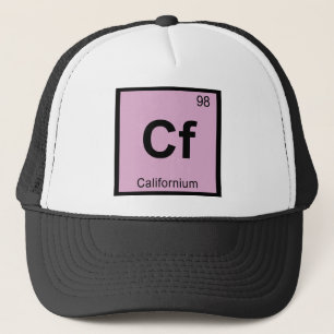 Casquette Cf - Chimie du Californium Symbole du tableau péri