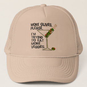 Casquette CHA - Plus d'Olives. Manger des Légumes !