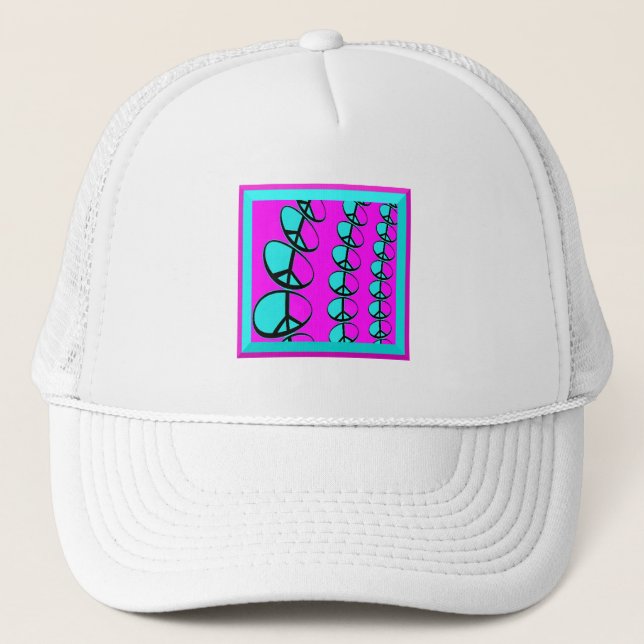 Casquette Chaînes de signes de paix Trucker Chapeau (Devant)