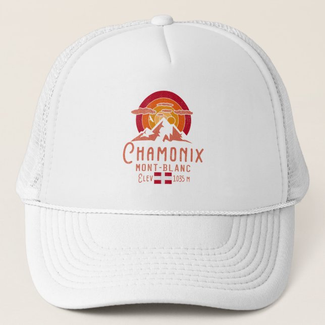 Casquette Chamonix France Mont Blanc Alpes françaises Ski (Devant)