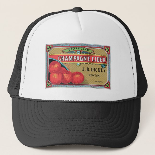 Casquette Champagne Cider Pommes Crate Art (Devant)