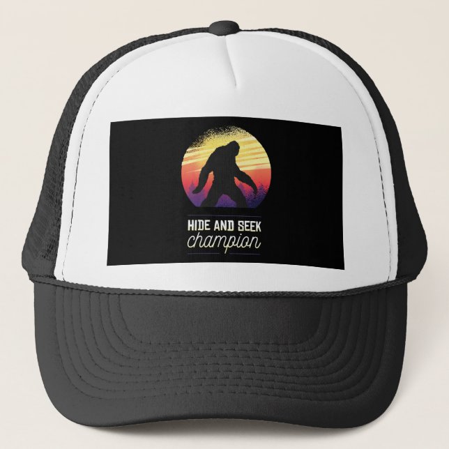 Casquette Champion de cache-cache Bigfoot - Croyant Yeti drô (Devant)