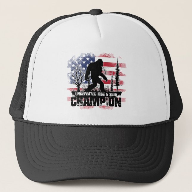 Casquette Champion de cache-cache Bigfoot Drapeau Américain (Devant)