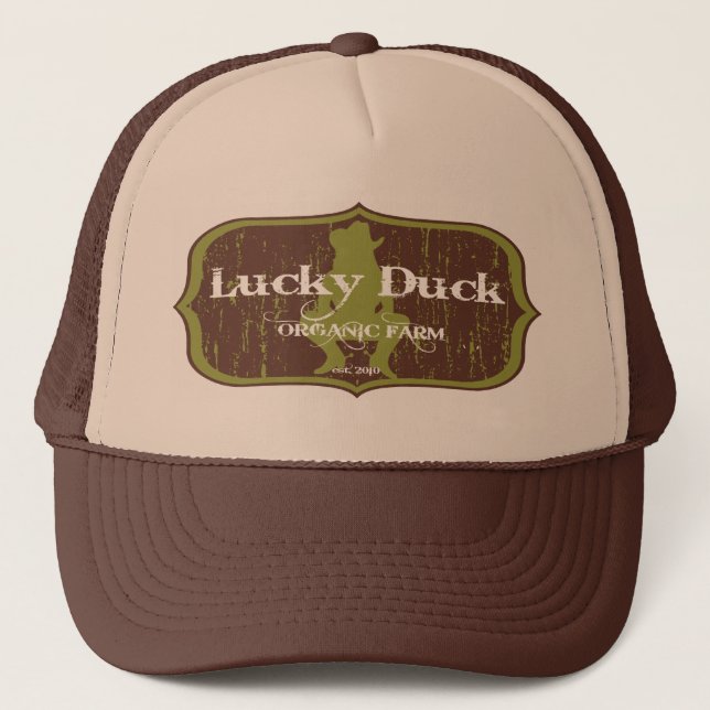 Casquette chanceux de camionneur de ferme de (Devant)