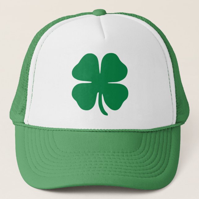 Casquette chanceux de camionneur de trèfle de (Devant)