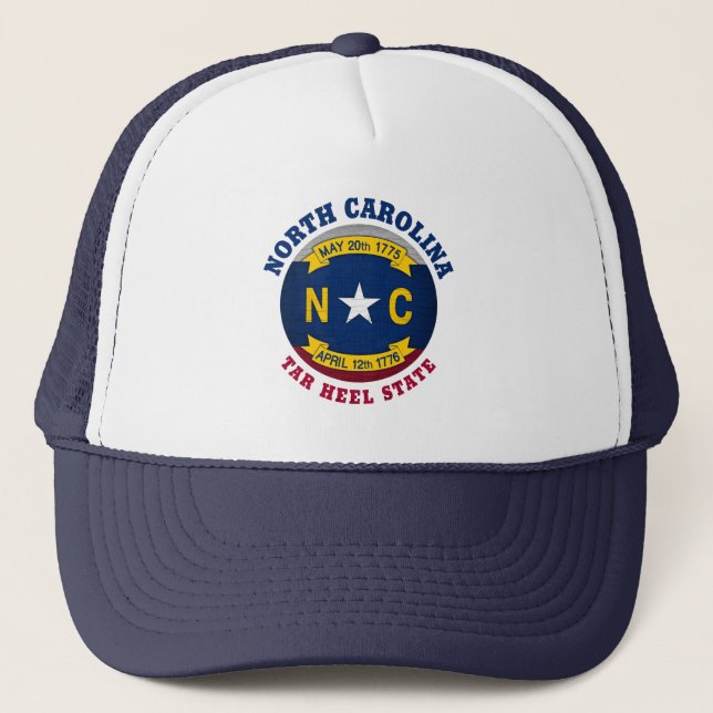 CASQUETTE CHAPEAU À DRAPEAU DE L'ÉTAT DE CAROLINE DU NORD (Devant)