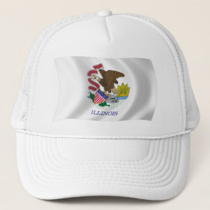 Casquette Chapeau avec drapeau de l'Illinois