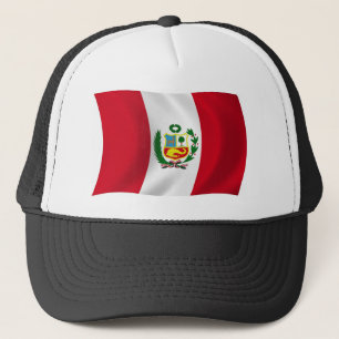 Casquette Chapeau avec drapeau du Pérou
