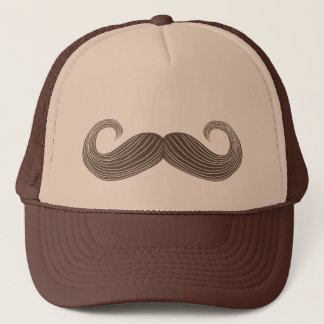 Casquette Chapeau Brown à poignet Moustache Trucker