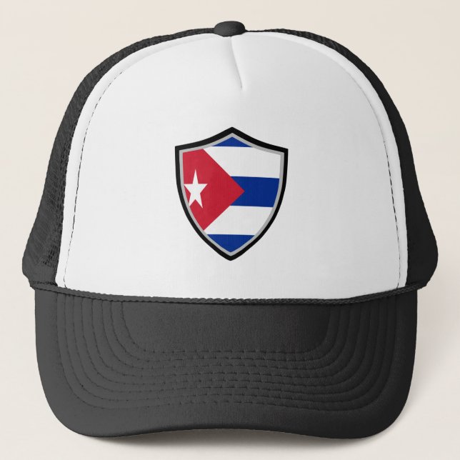 Casquette Chapeau camionneur du drapeau cubain (Devant)