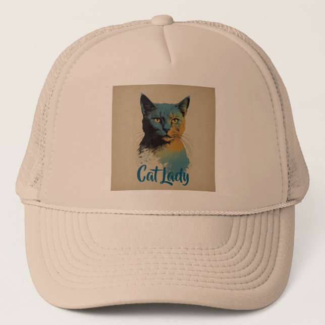 Casquette Chapeau Chat Chat Lady Trucker (Devant)
