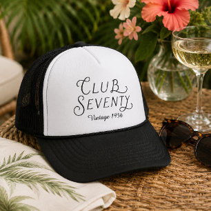 Casquette Chapeau d'anniversaire vintage Club Soixante-dix