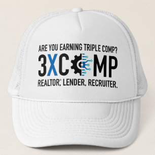 Casquette Chapeau de camion 3XCOMP - Blanc