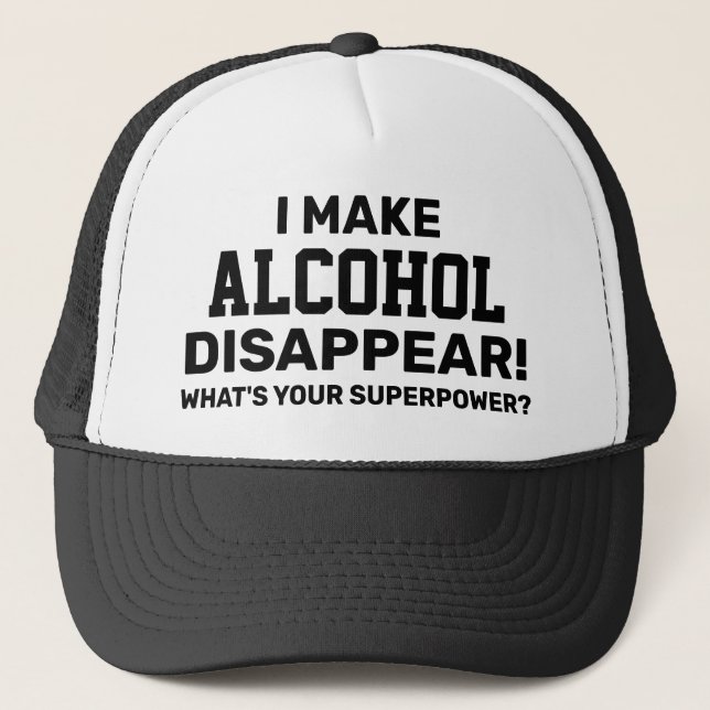 Casquette Chapeau de camion à alcool (Customisez-le!) (Devant)
