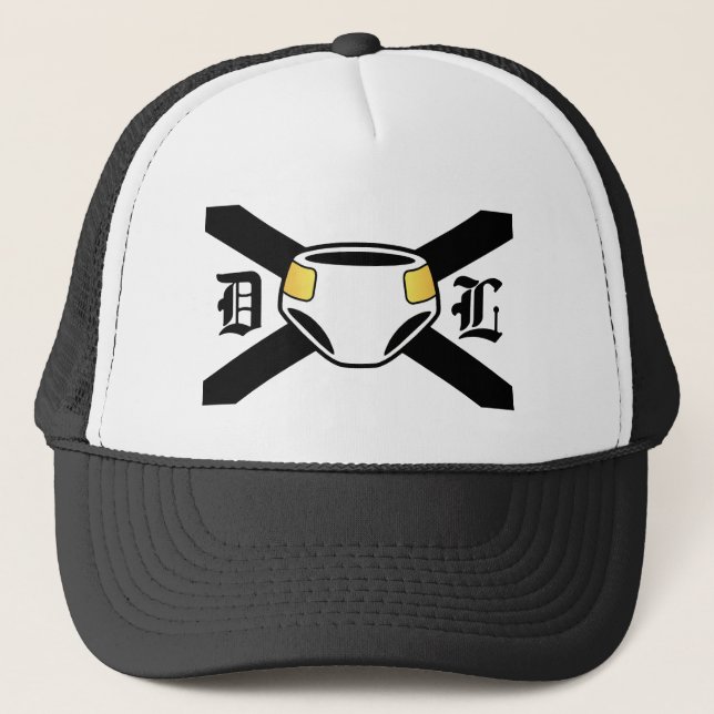 CASQUETTE CHAPEAU DE CAMION À DRAPEAU NOIR DL (Devant)