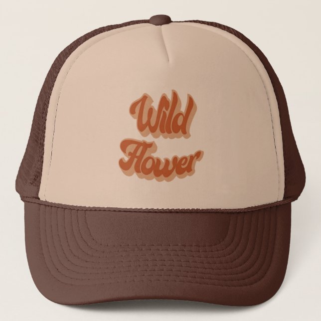 Casquette Chapeau de camion à fleurs sauvages (Devant)
