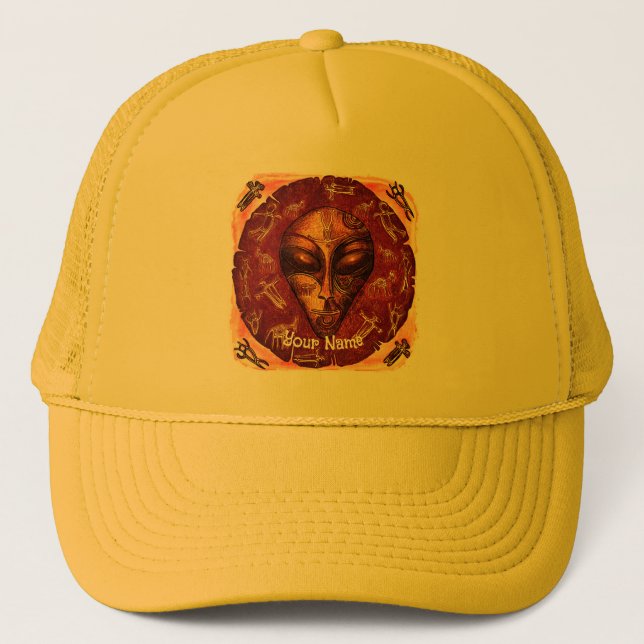 Casquette Chapeau de camion Alien Scifi Runic (Devant)