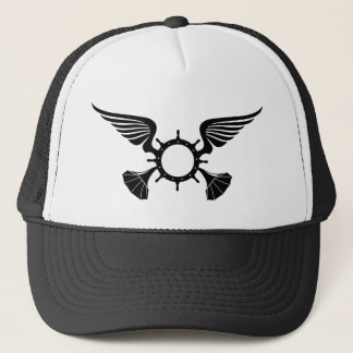 Casquette Chapeau de camion AP - Noir sur Blanc - maille/bor