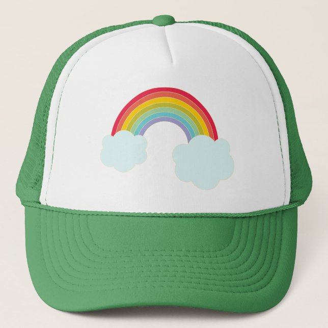 Casquette Chapeau de camion arc-en-ciel rétro (Devant)