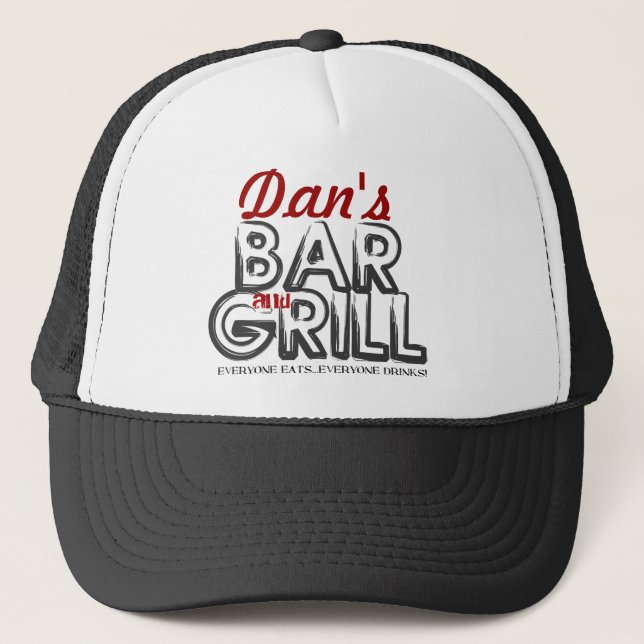 Casquette Chapeau de camion-bar et grill (Devant)